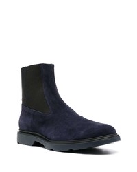 Bottines chelsea en daim bleu marine Hogan