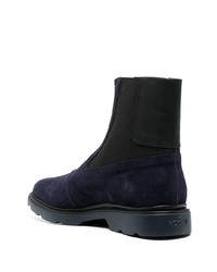 Bottines chelsea en daim bleu marine Hogan