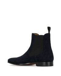 Bottines chelsea en daim bleu marine Magnanni