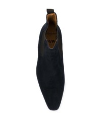 Bottines chelsea en daim bleu marine Magnanni