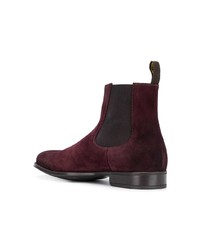 Bottines chelsea en daim bordeaux Doucal's