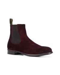 Bottines chelsea en daim bordeaux Doucal's