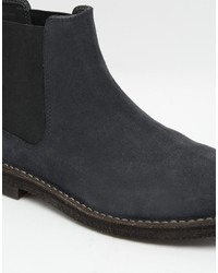 Bottines chelsea en daim gris foncé Asos