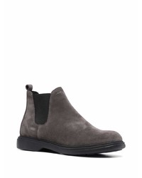 Bottines chelsea en daim gris foncé Geox