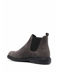 Bottines chelsea en daim gris foncé Geox