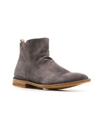 Bottines chelsea en daim gris foncé Officine Creative