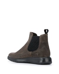 Bottines chelsea en daim gris foncé Fratelli Rossetti