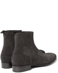 Bottines chelsea en daim gris foncé Balenciaga