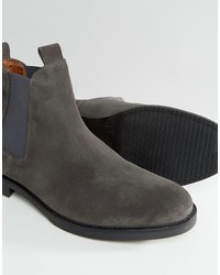 Bottines chelsea en daim gris foncé Zign Shoes