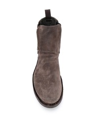 Bottines chelsea en daim gris foncé Officine Creative