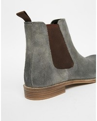 Bottines chelsea en daim grises Asos