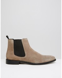 Bottines chelsea en daim grises Dune