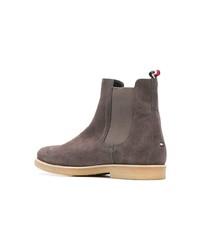 Bottines chelsea en daim grises Tommy Hilfiger