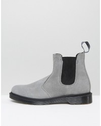 Bottines chelsea en daim grises Dr. Martens