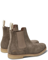 Bottines chelsea en daim grises Common Projects