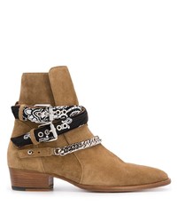 Bottines chelsea en daim marron clair Amiri