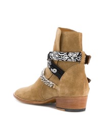 Bottines chelsea en daim marron clair Amiri