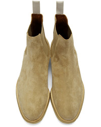 Bottines chelsea en daim marron clair Common Projects