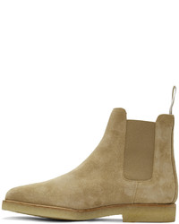 Bottines chelsea en daim marron clair Common Projects