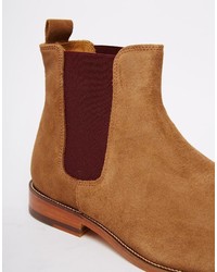 Bottines chelsea en daim marron clair