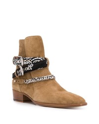 Bottines chelsea en daim marron clair Amiri