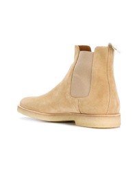 Bottines chelsea en daim marron clair Common Projects