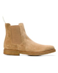 Bottines chelsea en daim marron clair Common Projects