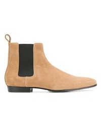 Bottines chelsea en daim marron clair Balmain