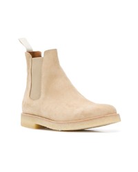 Bottines chelsea en daim marron clair Common Projects