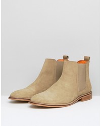 Bottines chelsea en daim marron clair