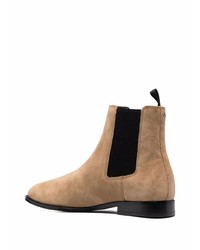 Bottines chelsea en daim marron clair Coach