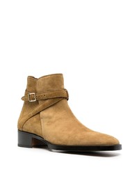 Bottines chelsea en daim marron clair Tom Ford