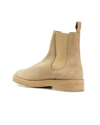 Bottines chelsea en daim marron clair Yeezy