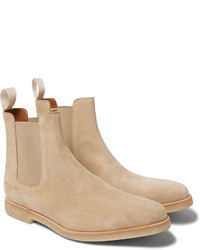 Bottines chelsea en daim marron clair Common Projects