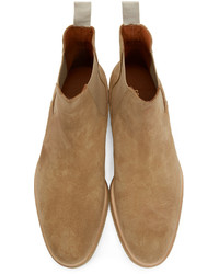 Bottines chelsea en daim marron clair Common Projects