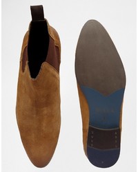 Bottines chelsea en daim marron clair