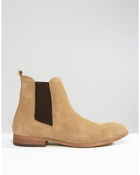 Bottines chelsea en daim marron clair Zign Shoes