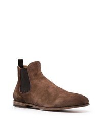 Bottines chelsea en daim marron foncé Officine Creative