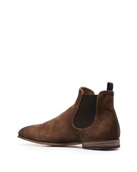 Bottines chelsea en daim marron foncé Officine Creative