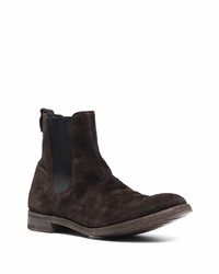 Bottines chelsea en daim marron foncé Premiata