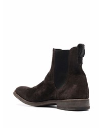 Bottines chelsea en daim marron foncé Premiata