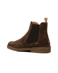 Bottines chelsea en daim marron foncé Astorflex