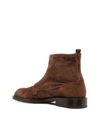 Bottines chelsea en daim marron foncé Fratelli Rossetti