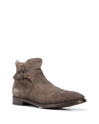 Bottines chelsea en daim marron foncé Officine Creative