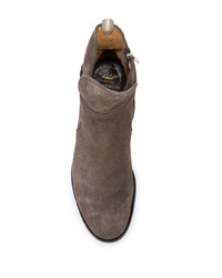 Bottines chelsea en daim marron foncé Officine Creative