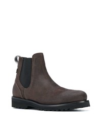 Bottines chelsea en daim marron foncé Woolrich