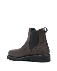 Bottines chelsea en daim marron foncé Woolrich