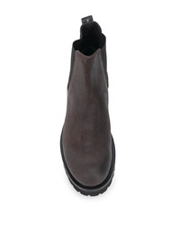 Bottines chelsea en daim marron foncé Woolrich