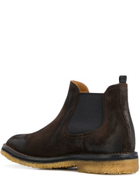 Bottines chelsea en daim marron foncé Buttero