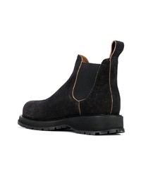 Bottines chelsea en daim marron foncé Buttero